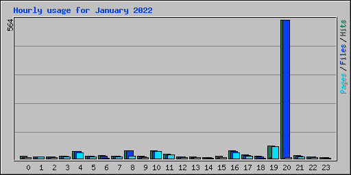 Hourly usage for January 2022
