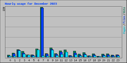 Hourly usage for December 2023