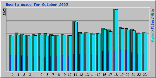 Hourly usage for October 2025