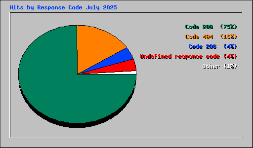 Hits by Response Code July 2025