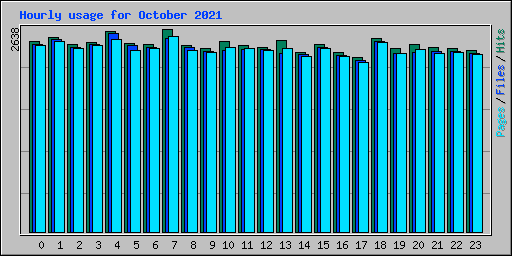 Hourly usage for October 2021