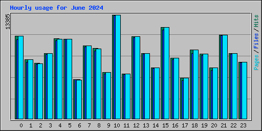 Hourly usage for June 2024
