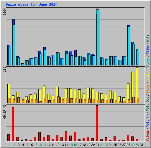 Daily usage for June 2024