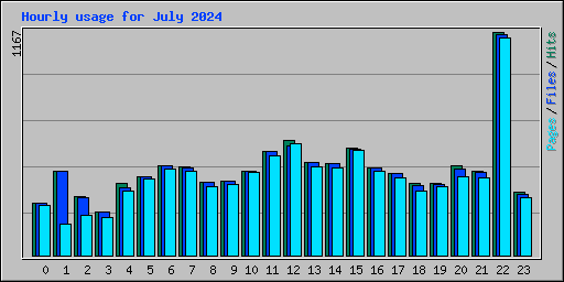 Hourly usage for July 2024