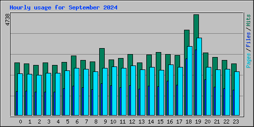 Hourly usage for September 2024